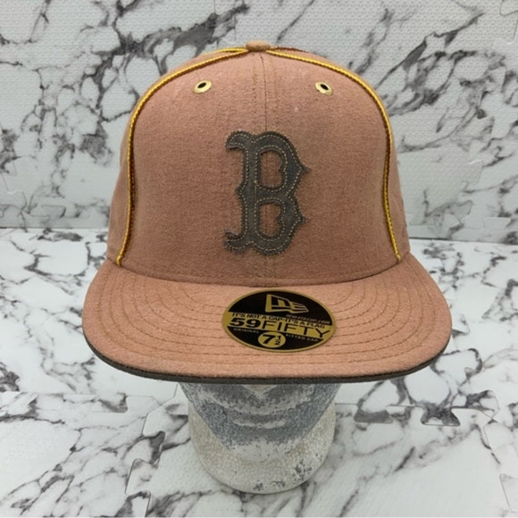 Men's New Era Vintage Brown Cap B Red Sox 59Fifty Hat NWT - Picture 4 of 5